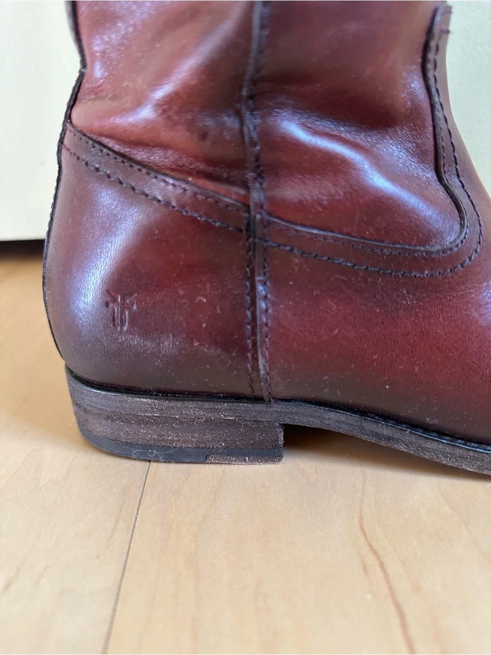 Frye Tall Leather Riding Boots in Brown